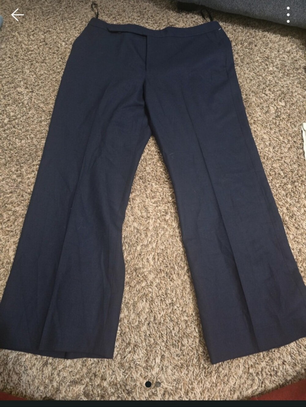 Lauren Ralph Lauren Navy Wide-Leg Dress Pants